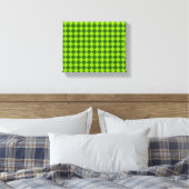 Green Combination Diamond Pattern van STaylor Canvas Afdruk (Insitu (Slaapkamer))