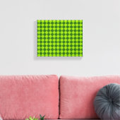 Green Combination Diamond Pattern van STaylor Canvas Afdruk (Insitu (Woonkamer))