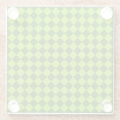 Green Combination Diamond Pattern van STaylor Glazen Onderzetter (Achterkant)