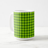 Green Combination Diamond Pattern van STaylor Koffiemok (Voorkant links)