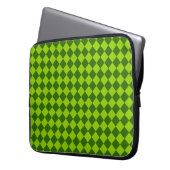 Green Combination Diamond Pattern van STaylor Laptop Sleeve (Voorkant Links)