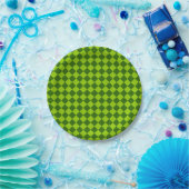 Green Combination Diamond Pattern van STaylor Papieren Bordje (Feest)