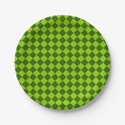 Green Combination Diamond Pattern van STaylor Papieren Bordje (Voorkant)