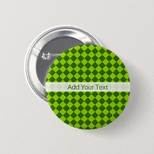 Green Combination Diamond Pattern van STaylor Ronde Button 5,7 Cm (Voorkant /achterkant)