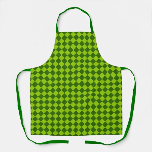 Green Combination Diamond Pattern van STaylor Schort (Voorkant)