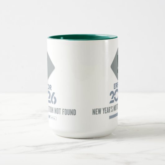 Green Combo Funny Error 2026 Two-Tone Mug Mok (Midden)