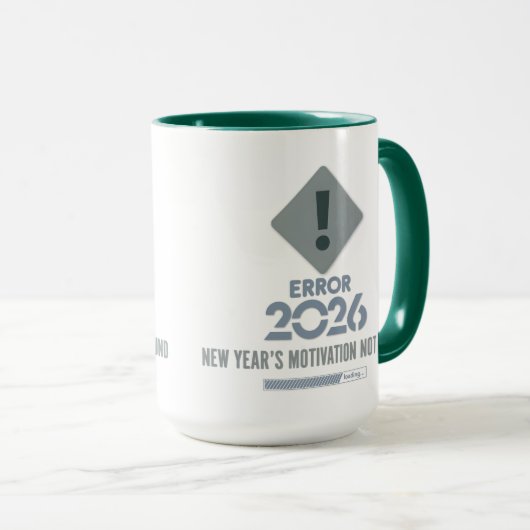 Green Combo Funny Error 2026 Two-Tone Mug Mok (Voorkant rechts)