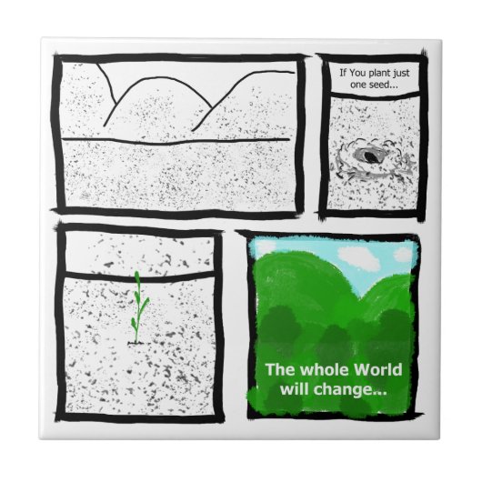 Green Comic Tegeltje (Voorkant)