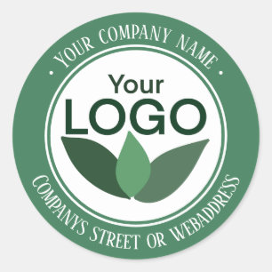 Green Company logo en adres Ronde Sticker