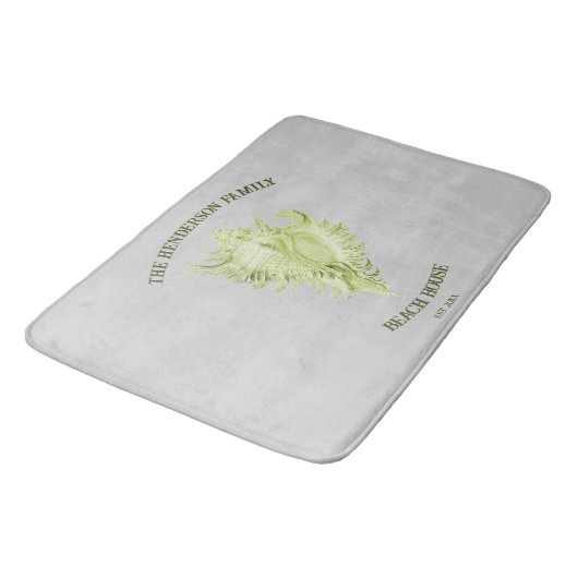 Green Conch Shell Bath Mat (Gekanteld)