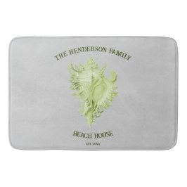 Green Conch Shell Bath Mat