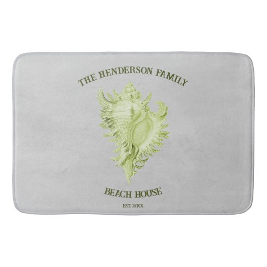 Green Conch Shell Bath Mat (Voorkant)