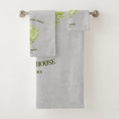 Green Conch Shell Bath Set Bad Handdoek (Insitu)