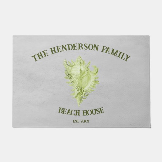 Green Conch Shell Doormat Deurmat (Voorkant)