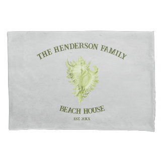 Green Conch Shell Pillow Hoesje Kussensloop