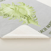 Green Conch Shell Sherpa Blanket Deken (3/4)