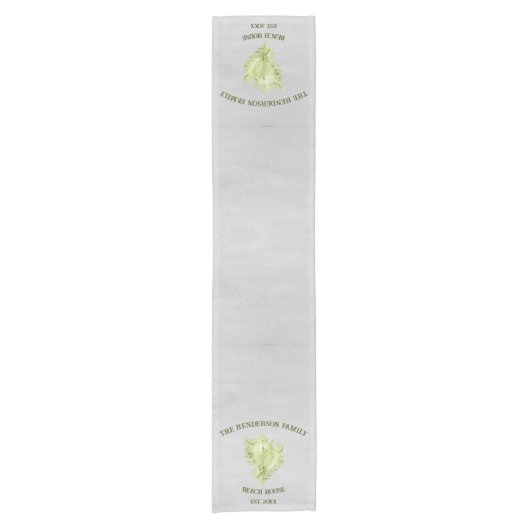 Green Conch Shell Short Table Runner Korte Tafelloper (Voorkant)
