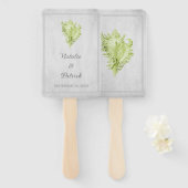 Green Conch Shell Wedding Hand Fans Handwaaier (Voorkant en achterkant)