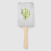 Green Conch Shell Wedding Hand Fans Handwaaier (Achterkant)