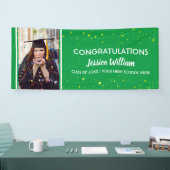 Green Confetti 2023 Afstuderen Foto Afstuderen Spandoek (Beurs)