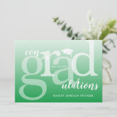 Green ConGRADulances Afstuderen Gefeliciteerd (Staand voorkant)