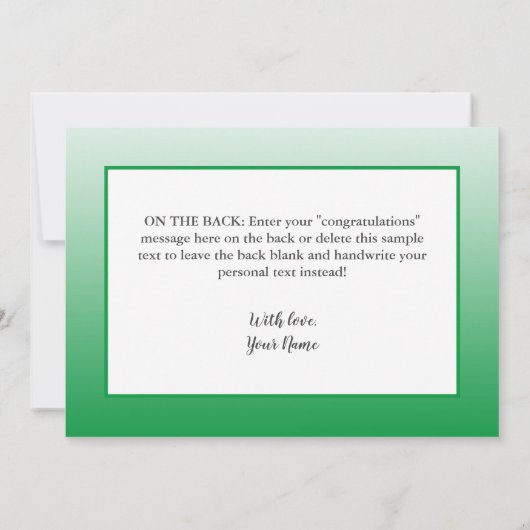 Green ConGRADulances Afstuderen Gefeliciteerd (Achterkant)