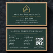 Green Construction Handyman QR Code Professional Visitekaartje