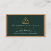 Green Construction Handyman QR Code Professional Visitekaartje (Voorkant)