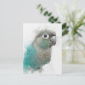 Green Conure Briefkaart nr. 3 (Staand voorkant)