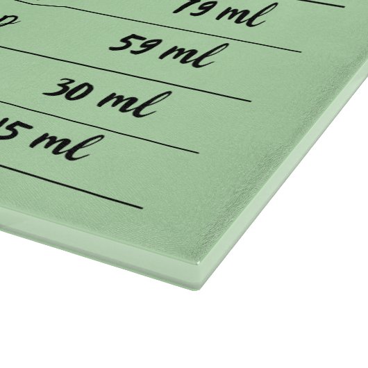 Green Conversion Chart Kitchen Measurement Snijplank (Hoek)