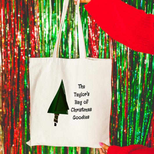 Green Cool Geometric Shapes Christmas Tree Grote Tote Bag