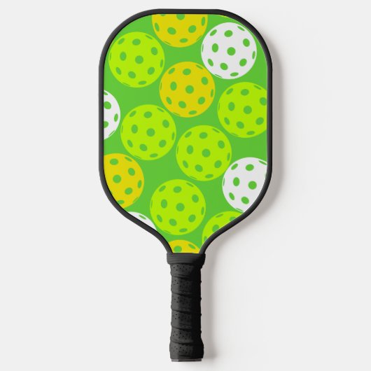 Green Cool Modern Schattigee trendy ballen Pickleball Paddle (Voorkant)