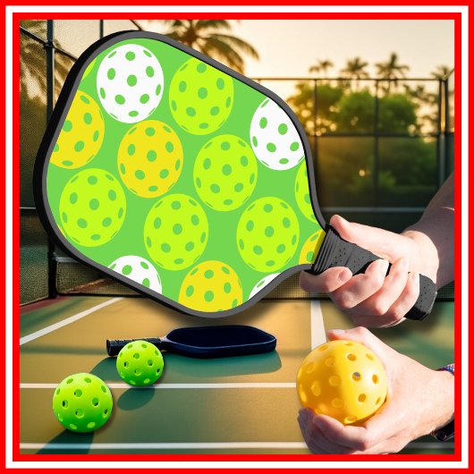 Green Cool Modern Schattigee trendy ballen Pickleball Paddle