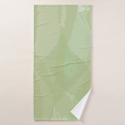 Green, cool, trendy watercolor abstract pattern badhanddoek (Badhanddoek)