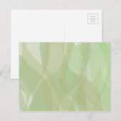 Green, cool, trendy watercolor abstract pattern briefkaart (Voorkant / Achterkant)