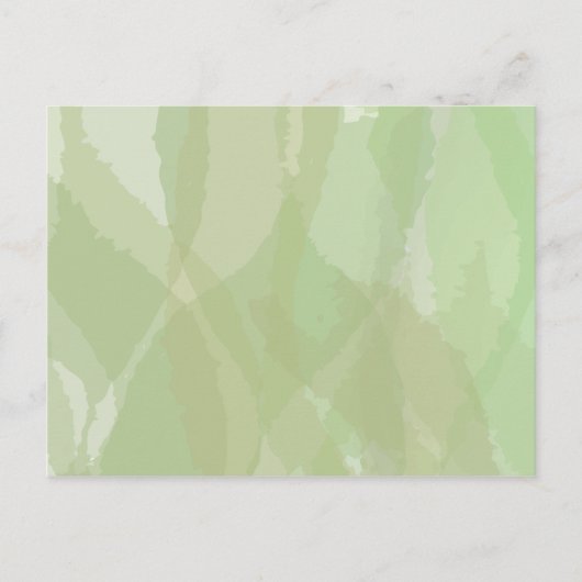 Green, cool, trendy watercolor abstract pattern briefkaart (Voorkant)