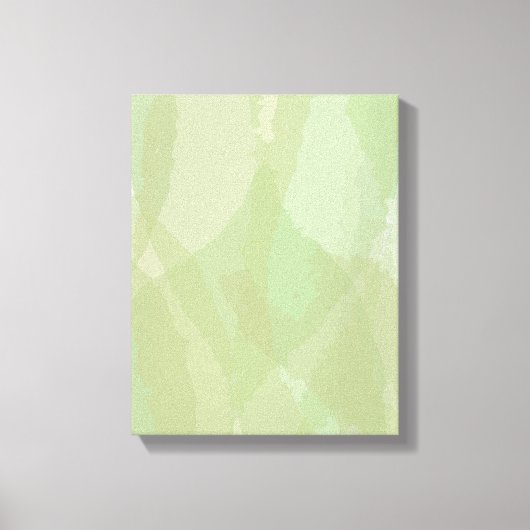 Green, cool, trendy watercolor abstract pattern canvas afdruk (Voorkant)