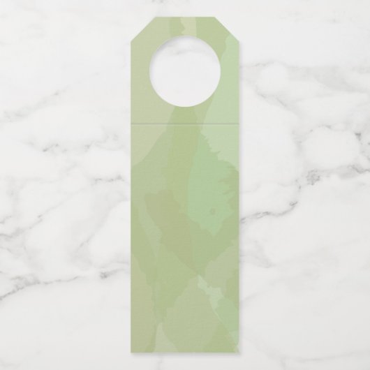 Green, cool, trendy watercolor abstract pattern flessenhanger (Voorkant)