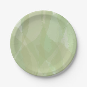 Green, cool, trendy watercolor abstract pattern papieren bordje