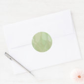 Green, cool, trendy watercolor abstract pattern ronde sticker (Envelop)