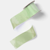 Green, cool, trendy watercolor abstract pattern satijnen lint (Achterkant)