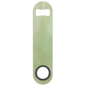 Green, cool, trendy watercolor abstract pattern speed flessenopener (Achterkant)