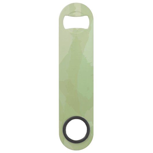 Green, cool, trendy watercolor abstract pattern speed flessenopener (Voorkant)