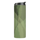 Green, cool, trendy watercolor abstract pattern thermosbeker (Gedraaid links)