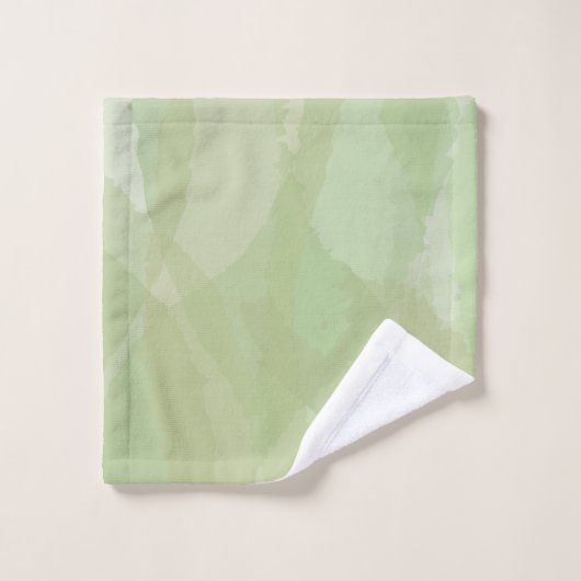 Green, cool, trendy watercolor abstract pattern washandje (Wasdoekje)