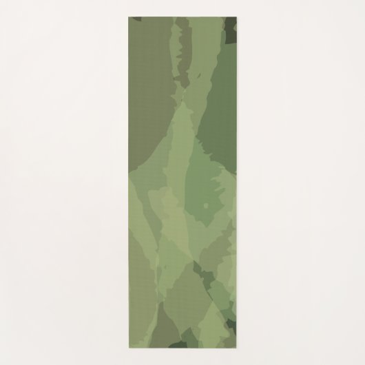 Green, cool, trendy watercolor abstract pattern yogamat (Voorkant)