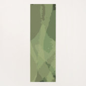 Green, cool, trendy watercolor abstract pattern yogamat (Achterkant)