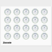 Green Coquette Bow Horse Birthday Envelope Seal Ronde Sticker (Vel)