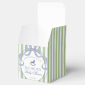 Green Coquette Bow Rocking Horse Baby Shower Bedankdoosjes (Geopend)