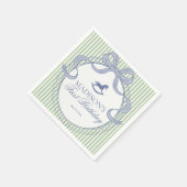 Green Coquette Bow Rocking Horse Birthday Dessert Servet (Hoek)